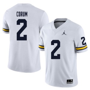 #2 Blake Corum Michigan Wolverines College Football Mens Jersey - White