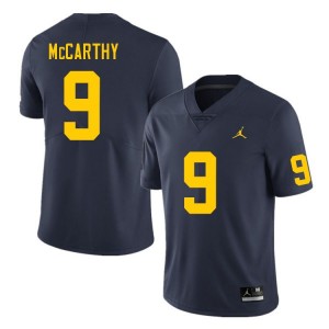 #9 J.J. McCarthy Michigan Wolverines College Football For Men's Jersey - Navy