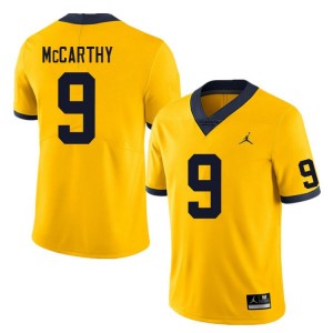 #9 J.J. McCarthy Michigan Wolverines College Football Men's Jersey - Yellow
