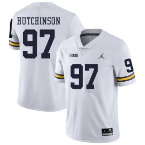 #97 Aidan_Hutchinson Michigan Wolverines College Football Mens Jersey - White