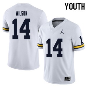 #14 Roman Wilson Michigan Wolverines College Football Youth Jersey - White