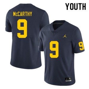 #9 J.J. McCarthy Michigan Wolverines College Football For Youth Jersey - Navy