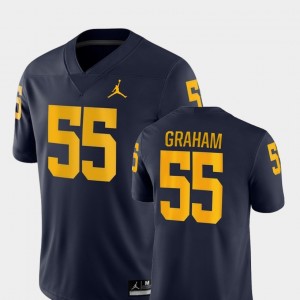 #55 Brandon Graham Michigan Wolverines Men's College Football Game Jersey - Navy