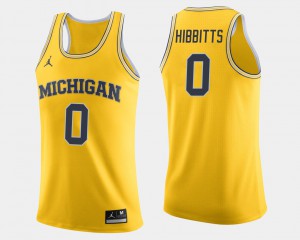 #0 Brent Hibbitts Michigan Wolverines Men's College Basketball Jersey - Maize