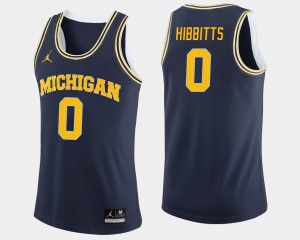 #0 Brent Hibbitts Michigan Wolverines Mens College Basketball Jersey - Navy