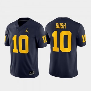 #10 Devin Bush Michigan Wolverines Football Game For Men Jersey - Navy