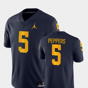#5 Jabrill Peppers Michigan Wolverines Men's Game College Football Jersey - Navy