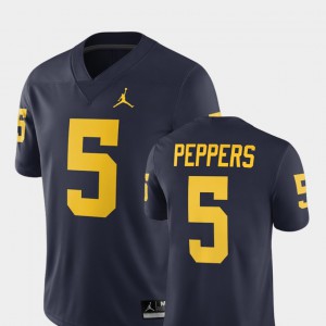 #5 Jabrill Peppers Michigan Wolverines Alumni Football Game For Men's Player Jersey - Navy