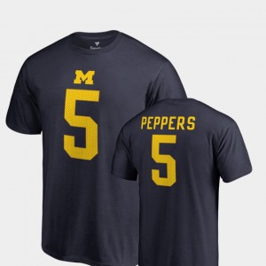 #5 Jabrill Peppers Michigan Wolverines Mens College Legends Name & Number T-Shirt - Navy