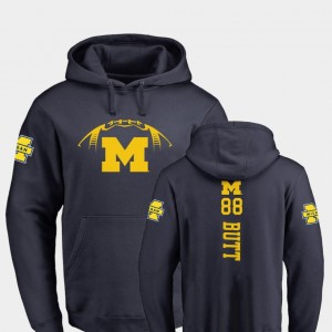 #88 Jake Butt Michigan Wolverines College Football For Men's Backer Hoodie - Navy