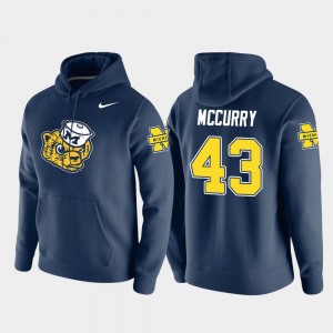 #43 Jake McCurry Michigan Wolverines For Men's Pullover Vault Logo Club Hoodie - Navy