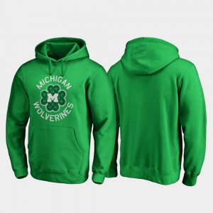 Michigan Wolverines St. Patrick's Day For Men Luck Tradition Hoodie - Kelly Green