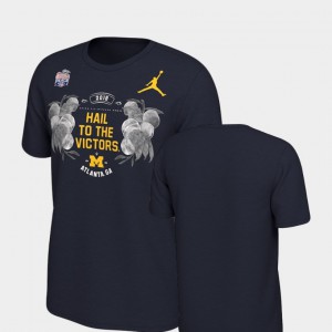 Michigan Wolverines For Men 2018 Peach Bowl Bound Verbiage T-Shirt - Navy
