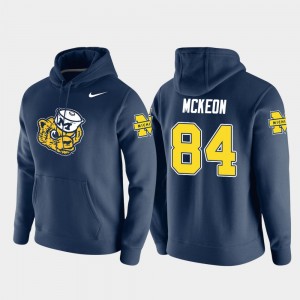 #84 Sean McKeon Michigan Wolverines Vault Logo Club Mens Pullover Hoodie - Navy