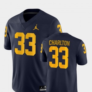 #33 Taco Charlton Michigan Wolverines Men's College Football Game Jersey - Navy