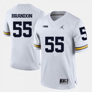 #55 Brandon Graham Michigan Wolverines For Men College Football Jersey - White