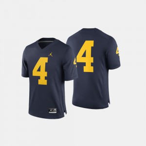 #4 Michigan Wolverines College Football Men Jersey - Navy
