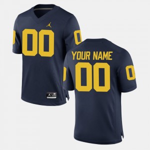 #00 Michigan Wolverines Men College Limited Football Customized Jerseys - Navy