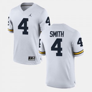 #4 De'Veon Smith Michigan Wolverines Alumni Football Game Men Jersey - White