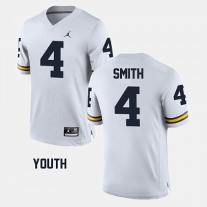 #4 De'Veon Smith Michigan Wolverines Kids College Football Jersey - White