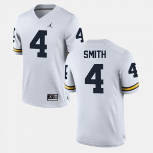 #4 De'Veon Smith Michigan Wolverines For Men's College Football Jersey - White