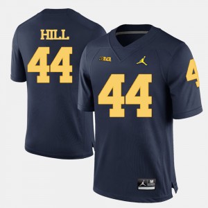 #44 Delano Hill Michigan Wolverines For Men's College Football Jersey - Navy Blue