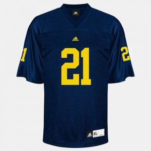 #21 desmond Howard Michigan Wolverines College Football Kids Jersey - Blue