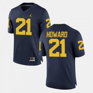 #21 desmond Howard Michigan Wolverines College Football For Men's Jersey - Navy