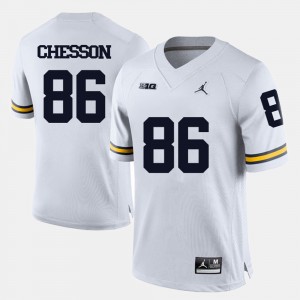 #86 Jehu Chesson Michigan Wolverines For Men College Football Jersey - White