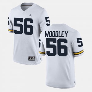 #56 Lamarr Woodley Michigan Wolverines Mens Alumni Football Game Jersey - White