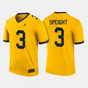 #3 Wilton Speight Michigan Wolverines College Football For Men's Jersey - Maize