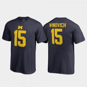 #15 Chase Winovich Michigan Wolverines Youth(Kids) College Legends Name & Number T-Shirt - Navy