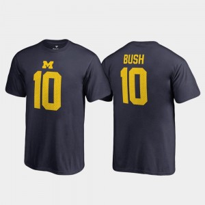 #10 Devin Bush Michigan Wolverines Youth College Legends Name & Number T-Shirt - Navy