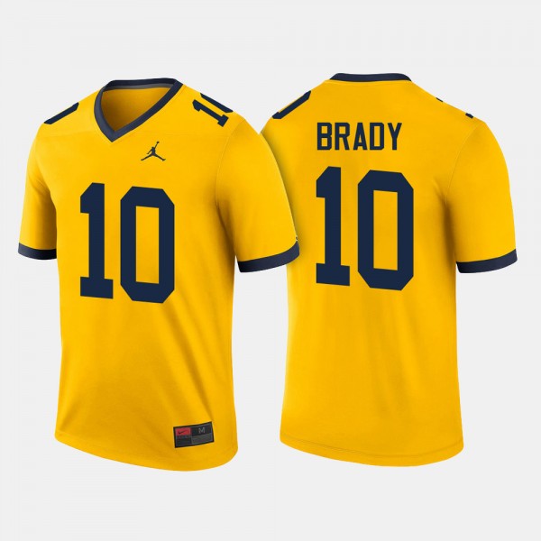 10 Tom Brady Michigan Wolverines For Men College Football Jersey - Maize